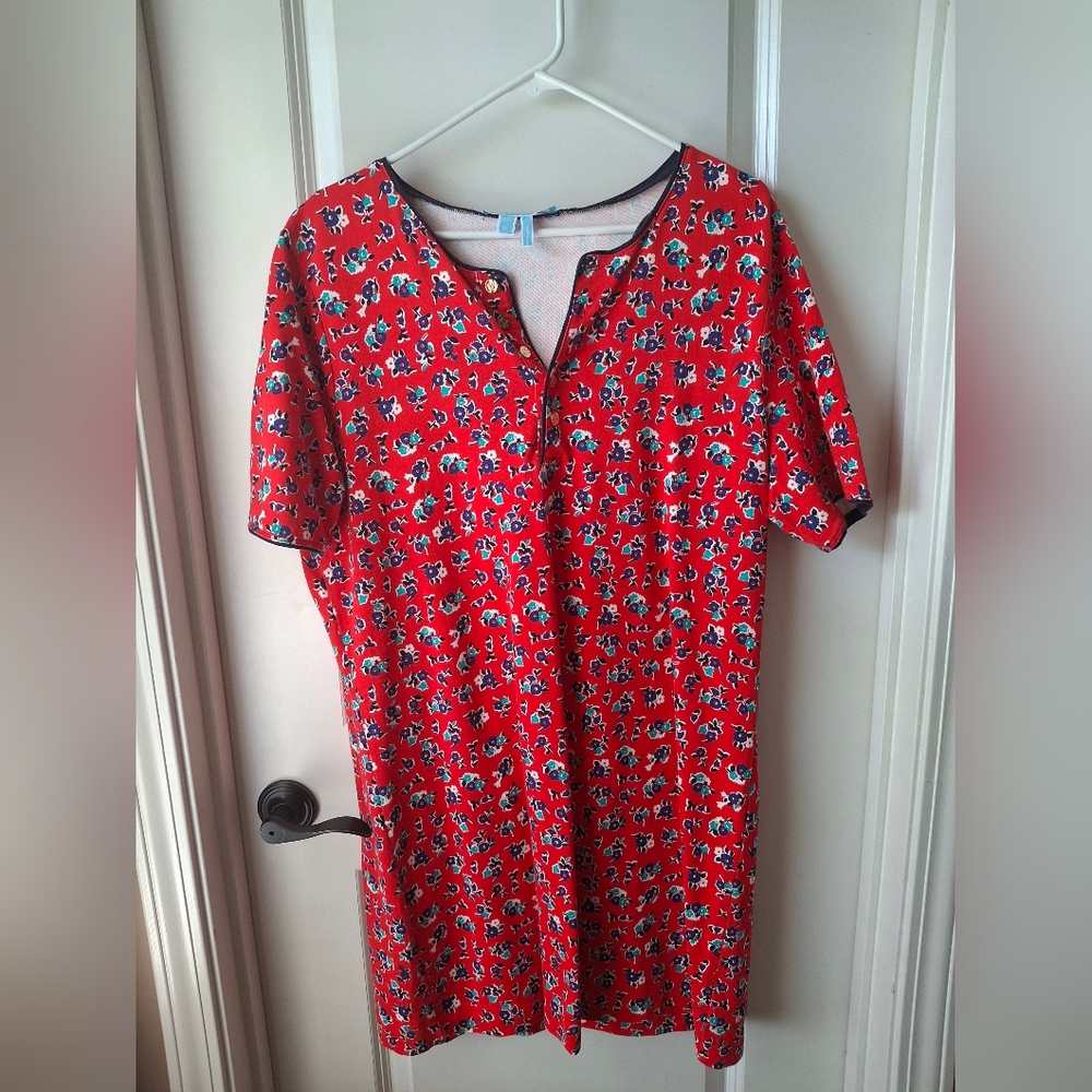 Floral Red Dress